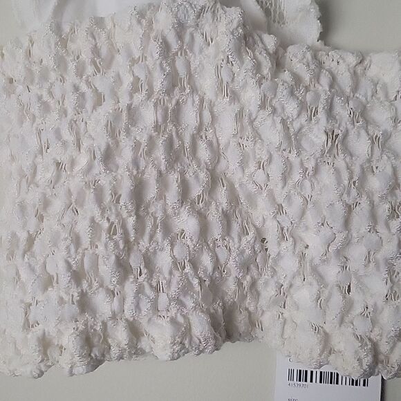 NWT Free People White S Adella Bralette Crop Top Crochet Embroider Lace Eyelet - Picture 7 of 12